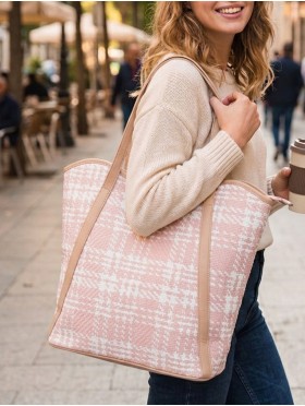 Waterproof Houndstooth Print Tote Bag